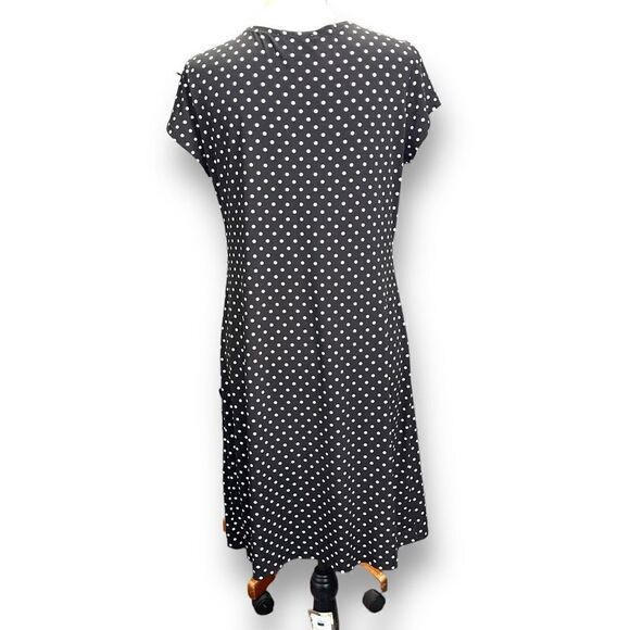 Ronni Nicole Women's Polka Dots Front Tie Short Sleeve Mini  Dress Black Size 10 - Picture 2 of 8